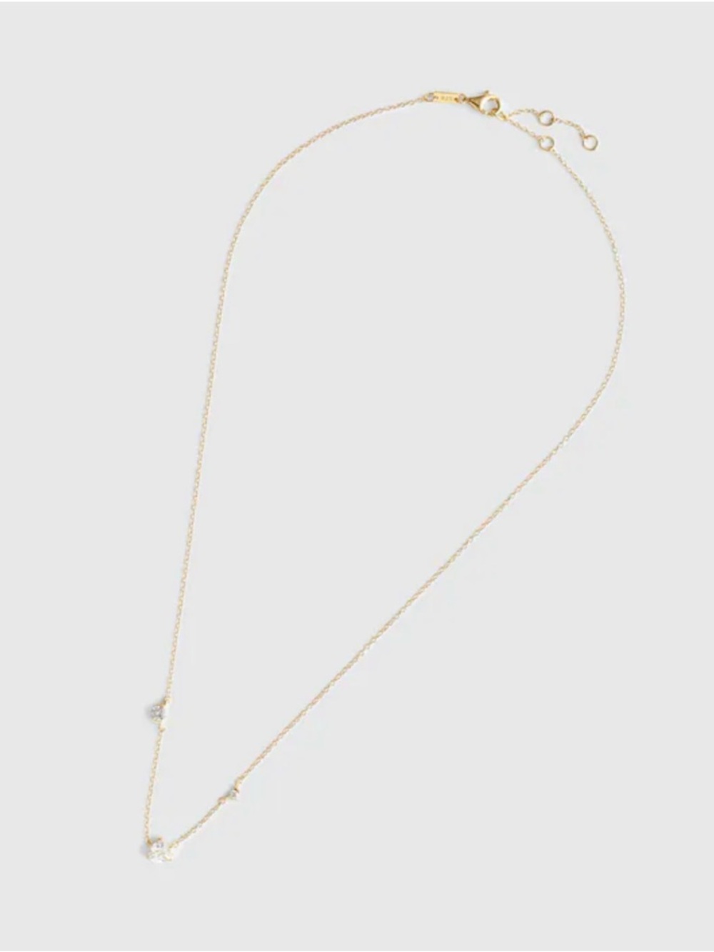 NWT Madewell Demi-Fine Crystal Station Necklace - Picture 3 of 7